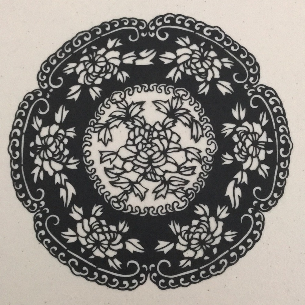 🔥ON SALE🔥Flowers Wealthy Symbolism 💖 Handmade PaperCut Silhouette Scherenschn